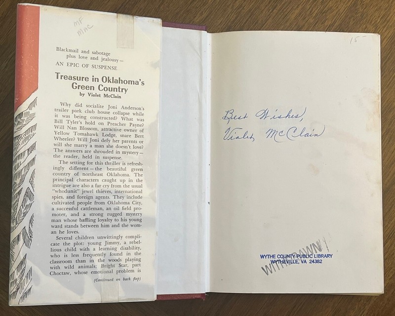 Treasure in Oklahoma's Green Country SIGNED by Violet McClain 1974 HC DJ gallery