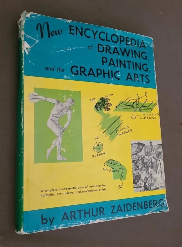 New Encyclopedia Of Drawing, Painting and the Graphic Arts Vintage 1964 HCDJ