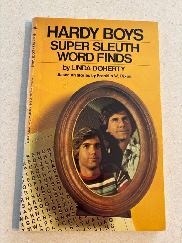 Hardy Boys Super Sleuth Word Finds Linda Doherty 1977 Puzzle Book Tempo Books