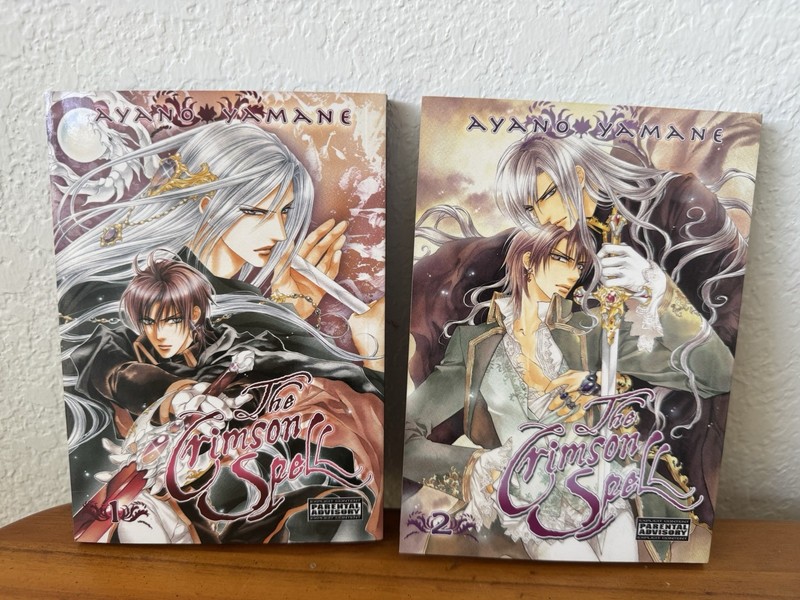 The Crimson Spell 1 &2 Ayano Yamane Kitty Yaoi Manga English Rare Drama Romance