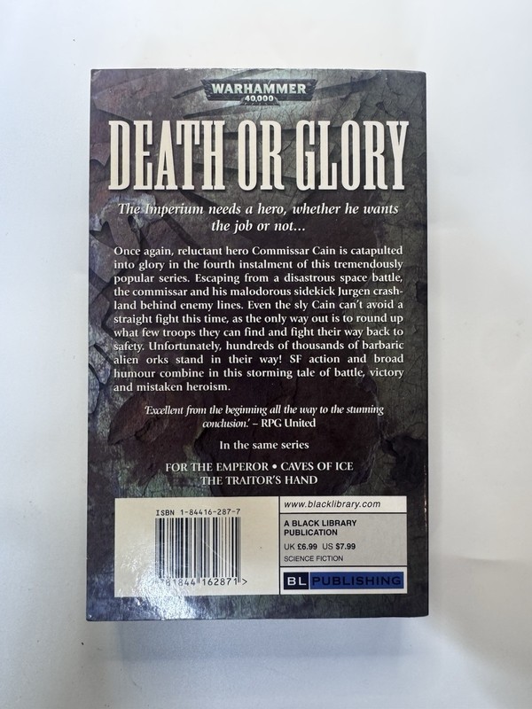 DEATH OR GLORY Sandy Mitchell (2006) Games Workshop Warhammer 40K Black Library gallery