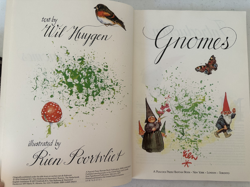 Gnomes Huygen Poortvliet 1979 1st PB printing art fairy fantasy VTG forest draw gallery