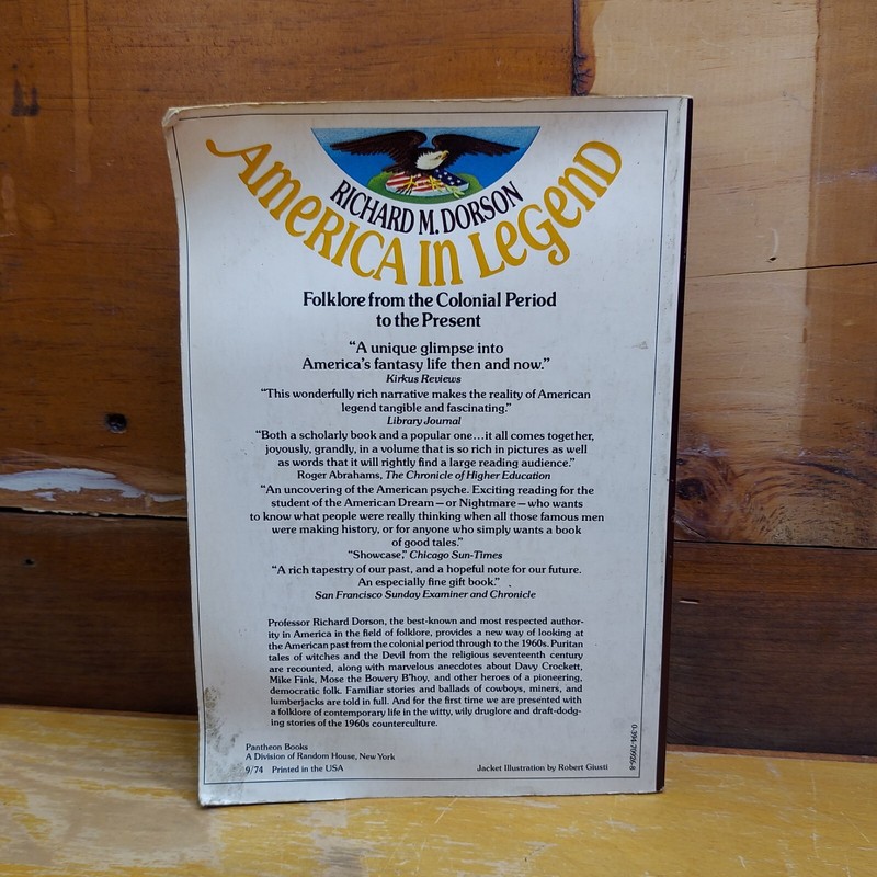 AMERICA IN LEGEND - FOLKLORE FROM THE COLONIAL TO PRESENT - Richard Dorson - PIX gallery