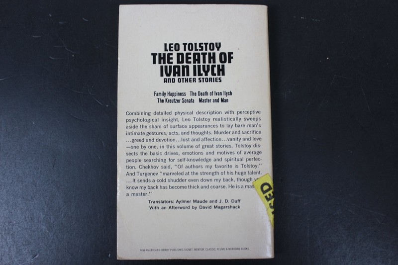 Death of Ivan Ilych Tolstoy 1960 Signet Classic Stories New American Library PB gallery