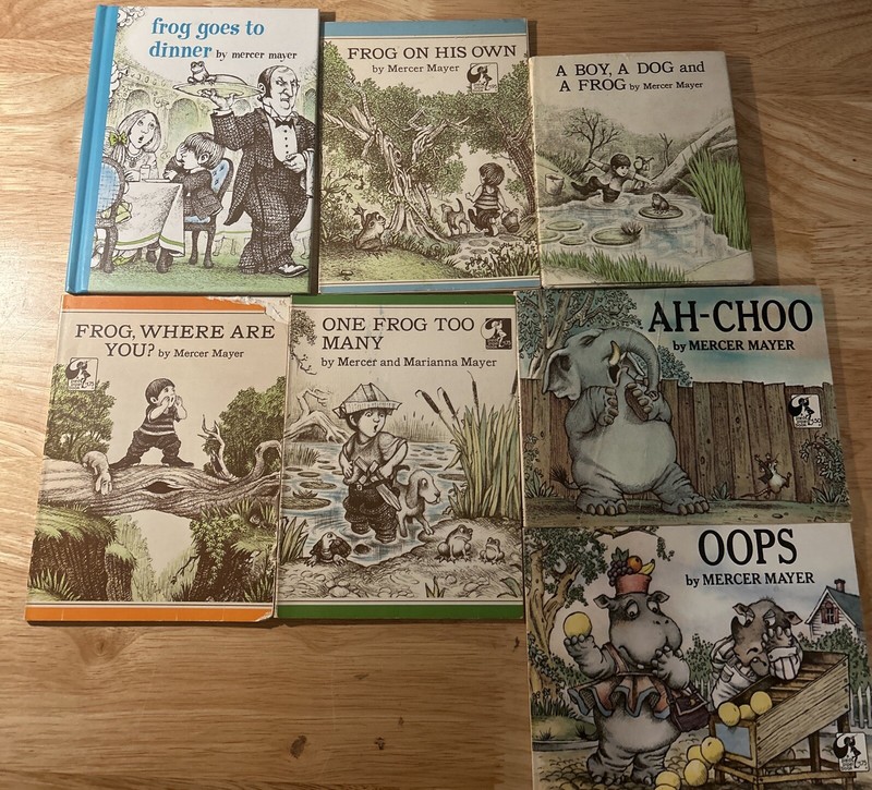 VTG lot of 7 Mercer Mayer Mini Books: Boy Dog Frog, Oops, Ah-Choo, HC/PB mixed