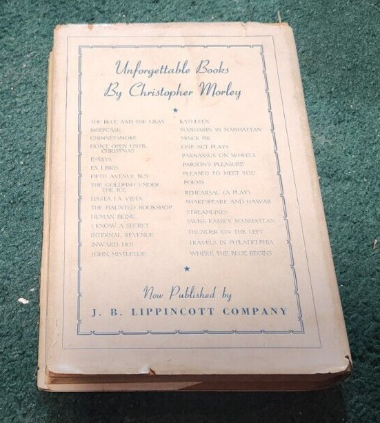 1937 THE TROJAN HORSE Christopher Morley First Edition J.B. Lippincott hc/dj gallery