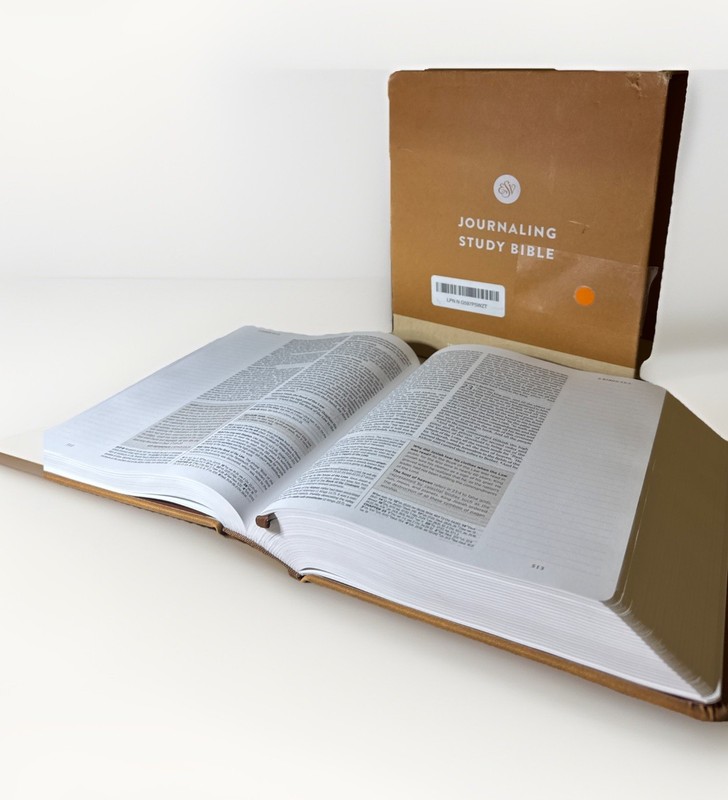 ESV Journaling Study Bible w/ Slip Cover (TruTone Over Board, Nubuck Caramel)