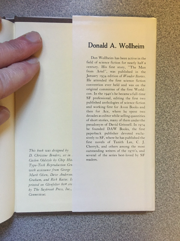 The Men From Ariel, Donald A Wollheim, NESFA Press 1982, LE HC DJ First Edition gallery