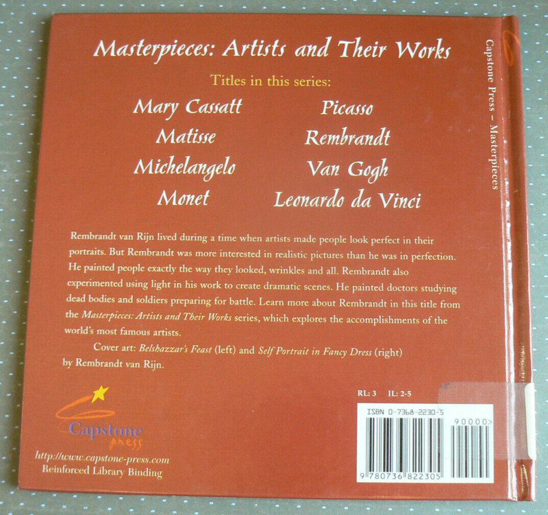 REMBRANDT, Xavier Niz, Masterpieces : Artists & Their Works series HC EXC COND! gallery